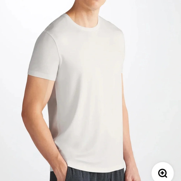 Derek Rose London White Modal T Shirt. L. NWOT